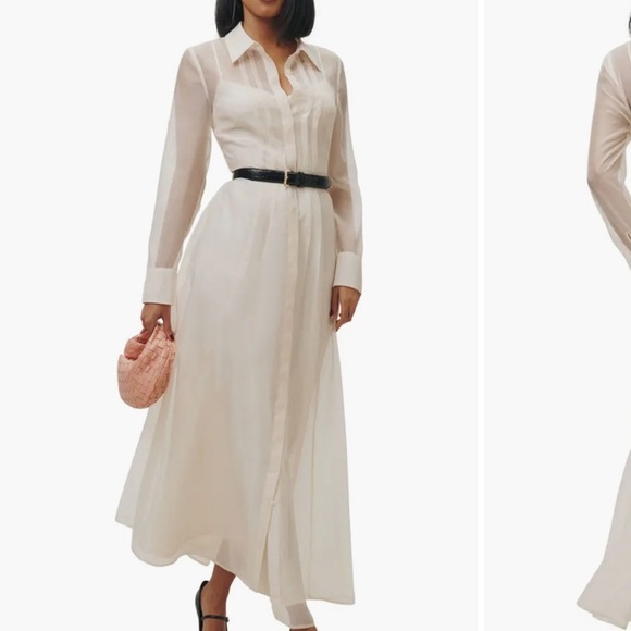 Reformation Dresses & Skirts - Reformation Andria Long Sleeve Maxi Shirtdress